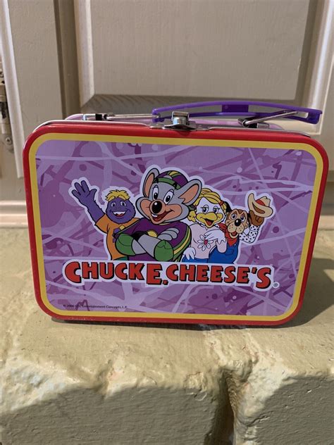 Vintage Chuck E.Cheese's mini metal lunchbox